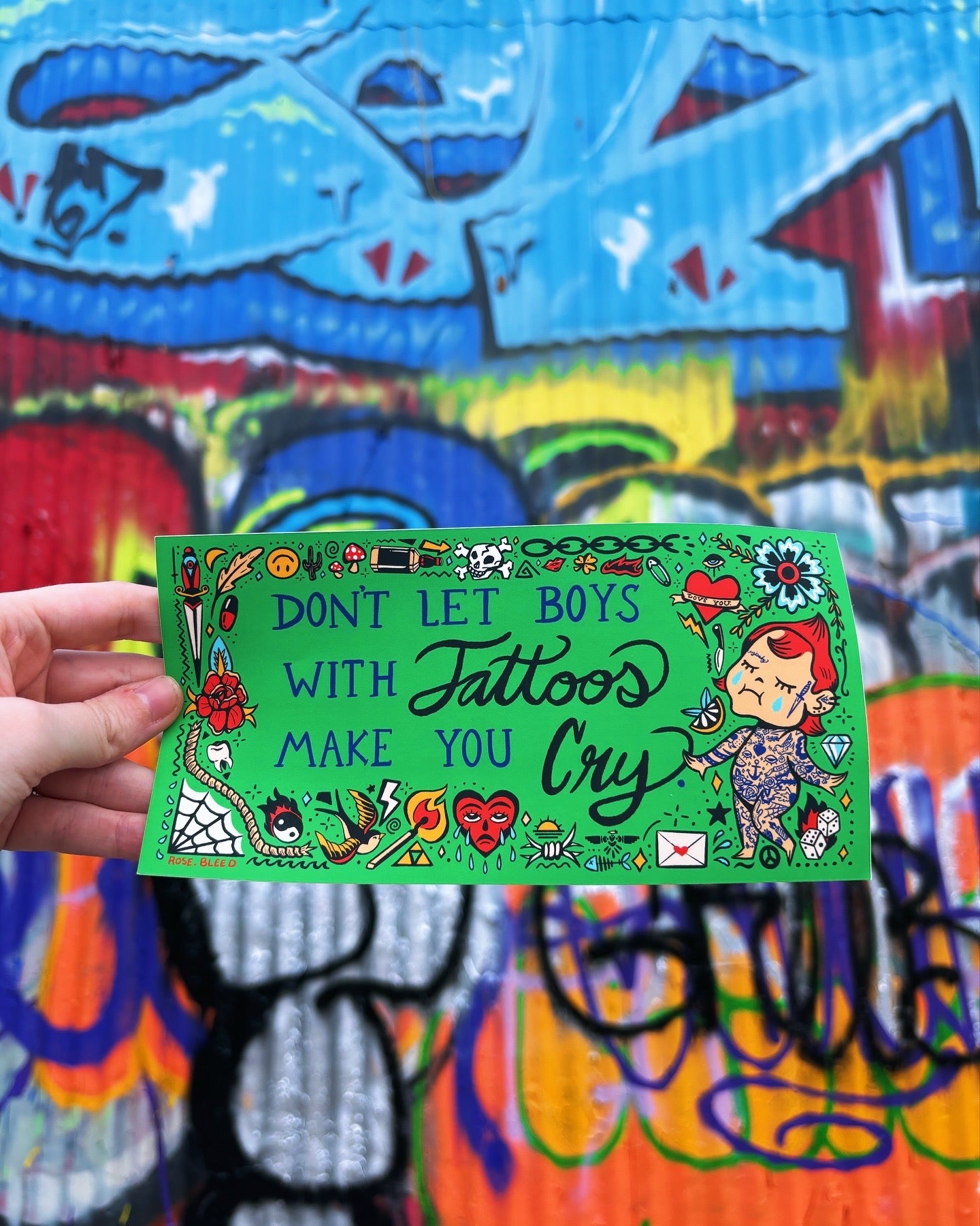 Boys with Tattoos BUMPER STICKER