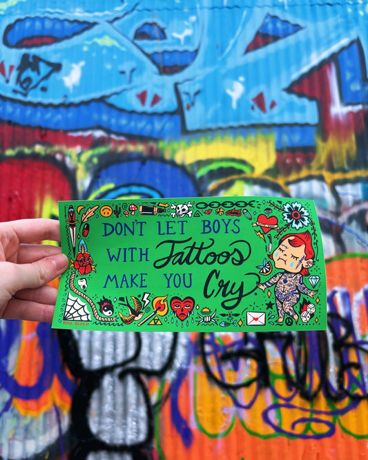 Boys with Tattoos BUMPER STICKER